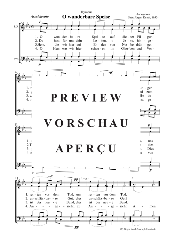 gallery: O wunderbare Speise (O esca viatorum - Hymnus) , ,  (Gemischter Chor)