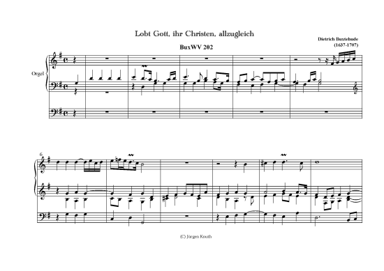 Lobt Gott, ihr Christen, allzugleich BuxWV 202 