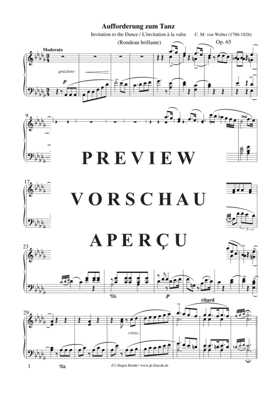 gallery: Aufforderung zum Tanz (Op. 65) , ,  (Klavier Solo)