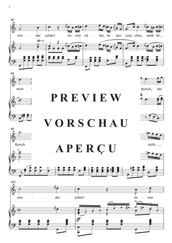 gallery: Kommt ein schlanker Bursch gegangen - aus der Oper Der Freischütz , , (Gesang + Klavier)