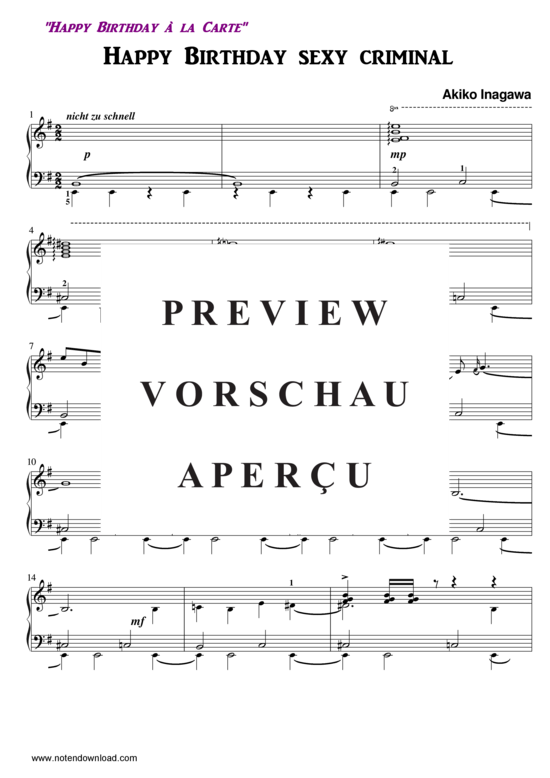 gallery: Happy Birthday sexy criminal , , (Klavier solo)