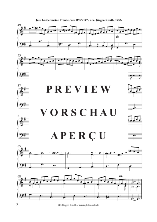 gallery: Jesu bleibet meine Freude (aus BWV 147) , ,  (Trompete in C/B + Orgel/Klavier)