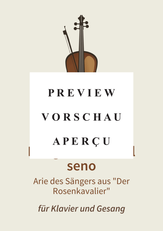 gallery: Di rigori armato il seno - Arie des Sängers aus Der Rosenkavalier , , (Gesang + Klavier)