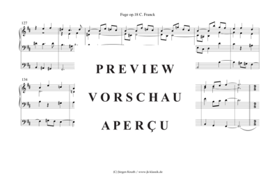 gallery: Fugue  aus Prelude, Fugue et Variation pour orgue op.18 FWV 30 , , (Orgel Solo)