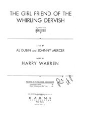 cover: The Girl Friend Of The Whirling Dervish, Harry Warren, Gesang, Klavier