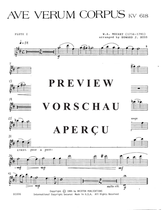 gallery: Ave Verum Corpus , , (4 Flöten in C)