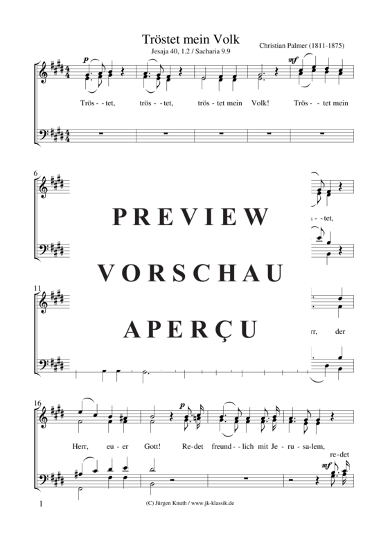 gallery: Tröstet mein Volk , , (Gemischter Chor)