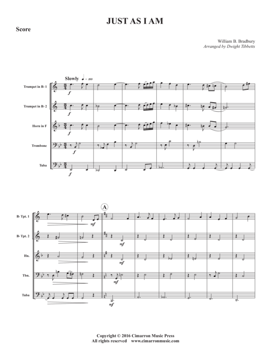 gallery: Just As I Am , , (Blechbläserquintett)