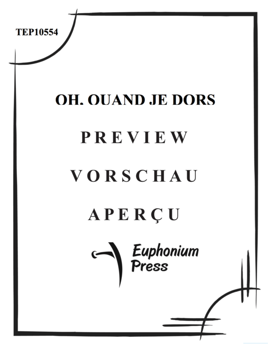 gallery: Oh, Quand je Dors , , (Euphonium + Klavier)