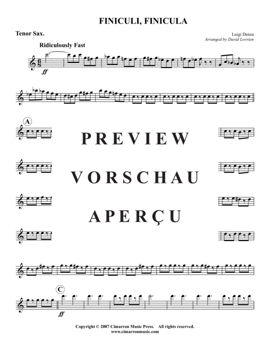 gallery: Funiculi, Funicula , , (Saxophon-Quartett SATB)