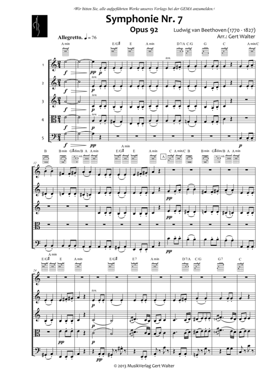 Allegretto (aus der Symphonie Nr. 7) 