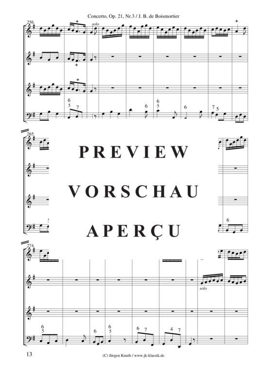 gallery: Concerto für Altblockflöte + Violine (Op.21 No.3) , ,  (Gemischtes Ensemble für Bläser, Streicher + BC)