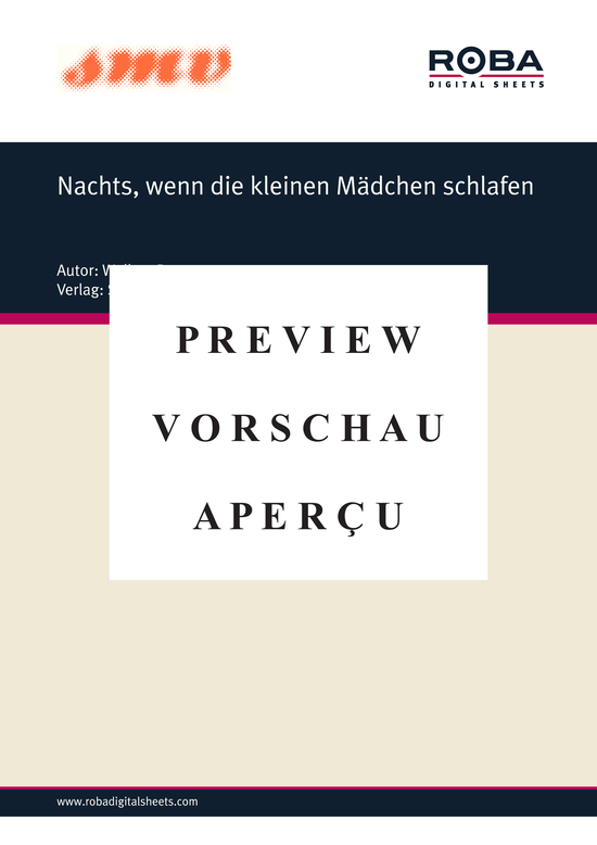 gallery: Nachts, wenn die kleinen Mädchen noch schlafen , , (Klavier Solo)