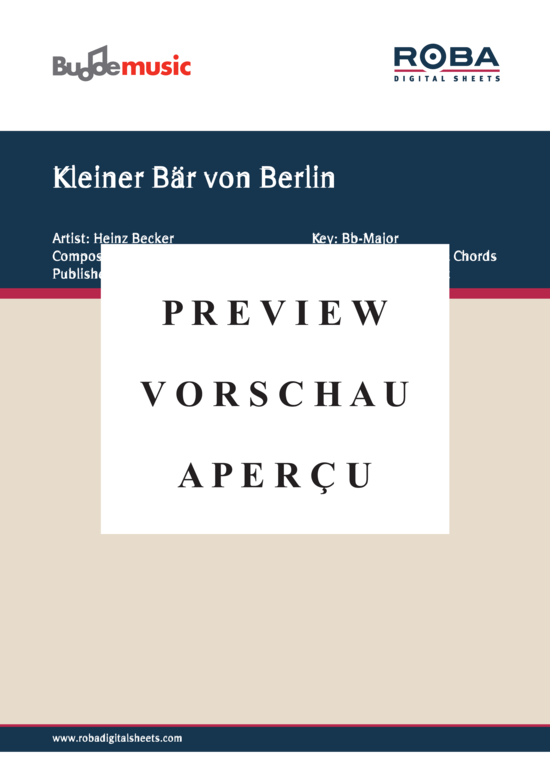 gallery: Kleiner Bär von Berlin , Becker, Heinz, (Gesang + Akkorde)