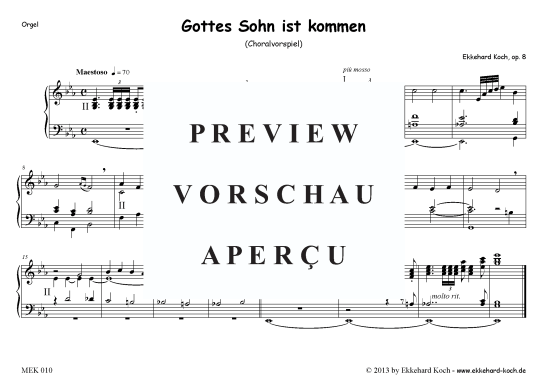 Gottes Sohn ist kommen 