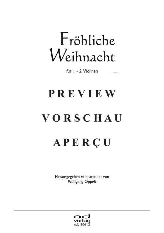 gallery: Fröhliche Weihnacht für 1-2 Violinen , , (mittleres Register)