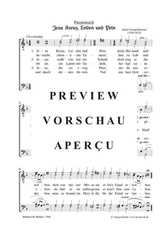 gallery: Jesu Kreuz, Leiden und Pein , , (Männerchor)