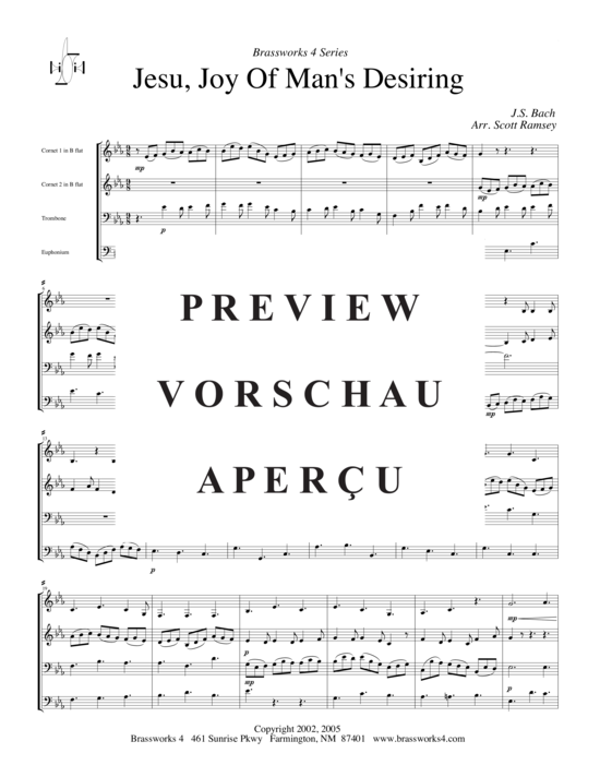 gallery: Jesu, Joy Of Man´s Desiring , , (Blechbläserquartett)