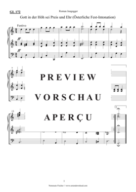 Gott in der Höh sei Preis und Ehr (Österliche Fest-Intonation) 