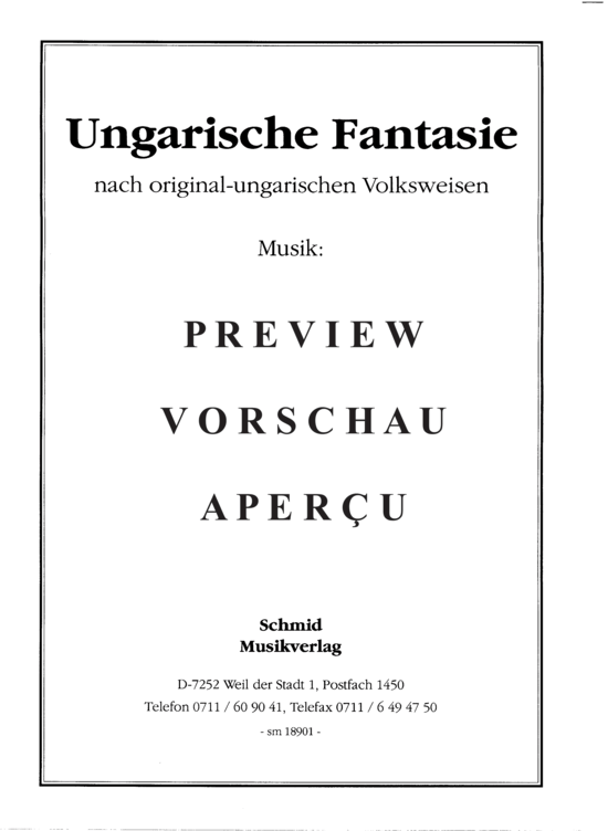 gallery: Ungarische Fantasie, Partitur , , (Akkordeonorchester)