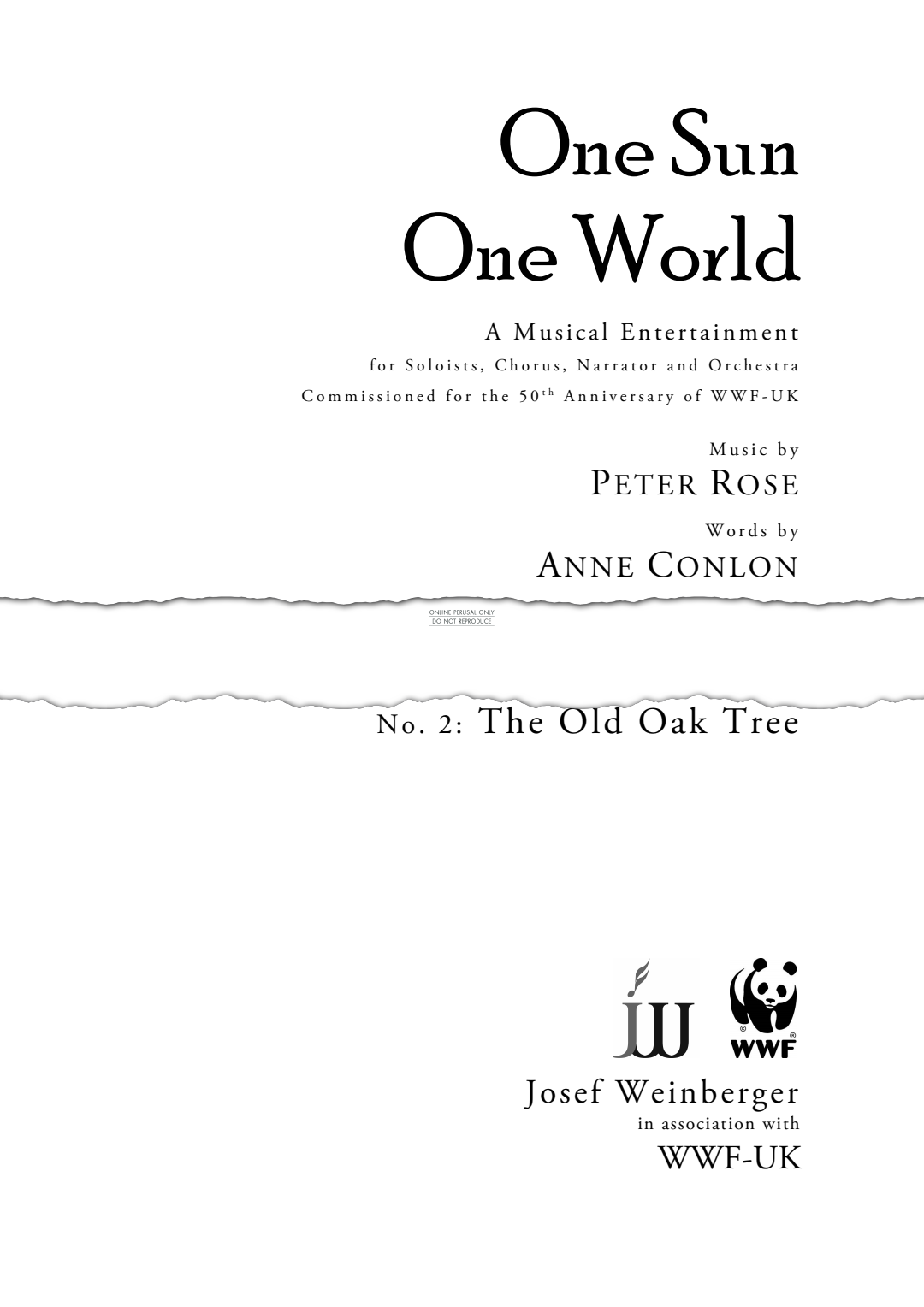 gallery: The Old Oak Tree (from 'One Sun One World'), Peter Rose, Gesang, Klavier