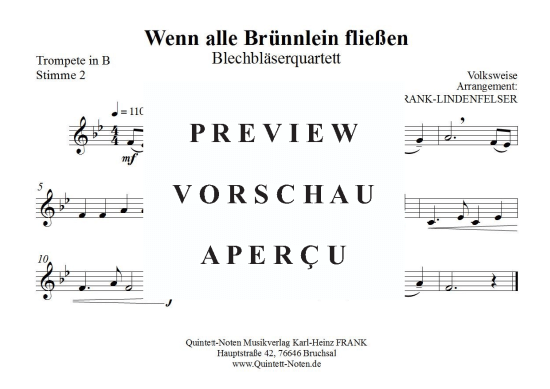 gallery: Wenn alle Brünnlein fließen , , (Blechbläserquartett)