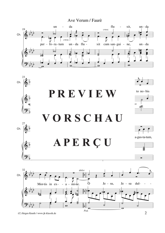 gallery: Ave Verum, Opus 65, No. 1 , , (2 Stimmen S/A-T/B + Orgel)