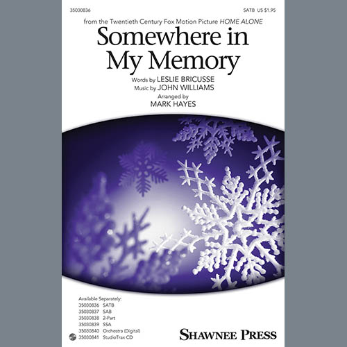 cover: Somewhere In My Memory (arr. Mark Hayes), Leslie Bricusse, John Williams, Chor