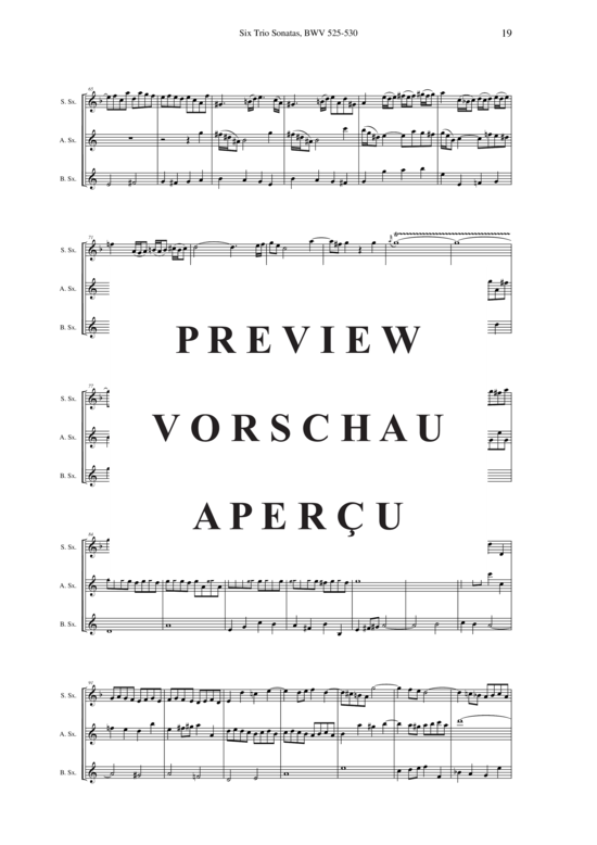 gallery: Six Trio Sonatas, BWV 525-530 , , (Saxophon Trio SAB)