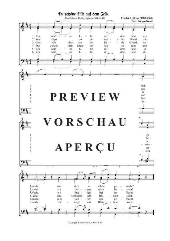 gallery: Du schöne Lilie auf dem Feld , , (Gemischter Chor)
