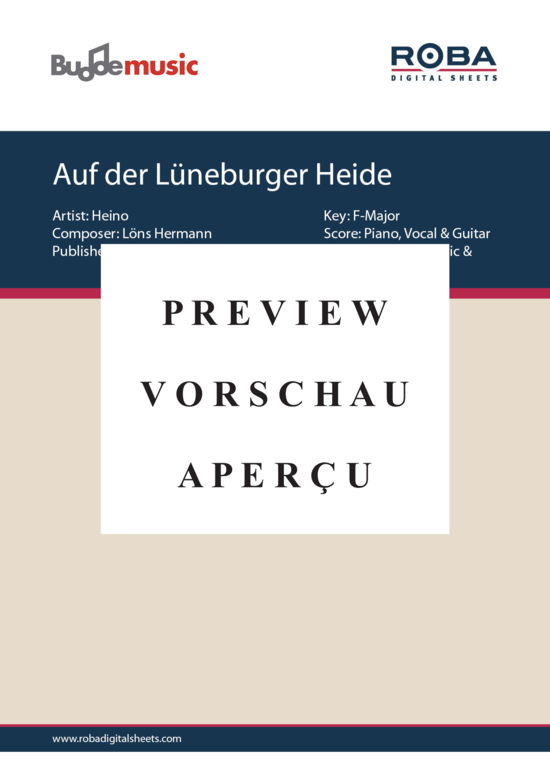 gallery: Auf der Lüneburger Heide , Heino, (Gesang + Akkorde)