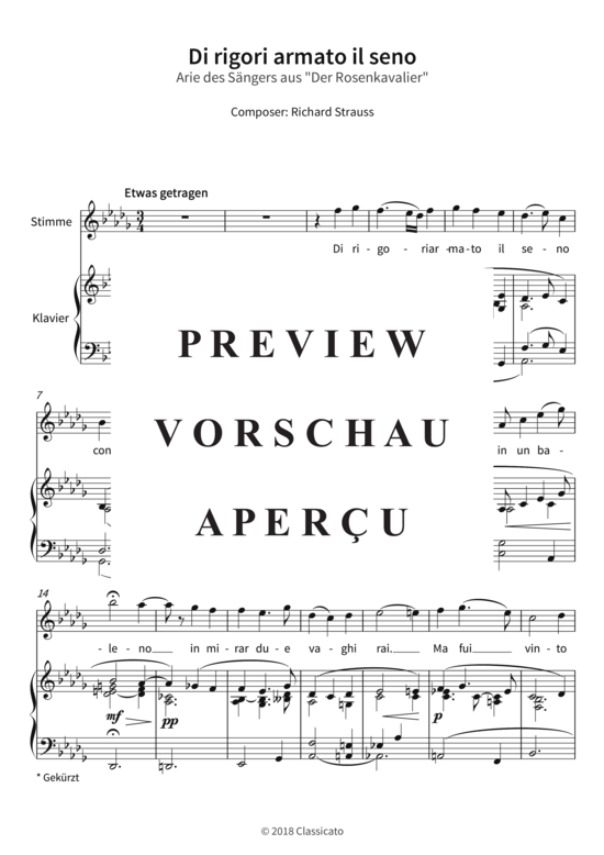 gallery: Di rigori armato il seno - Arie des Sängers aus Der Rosenkavalier , , (Gesang + Klavier)