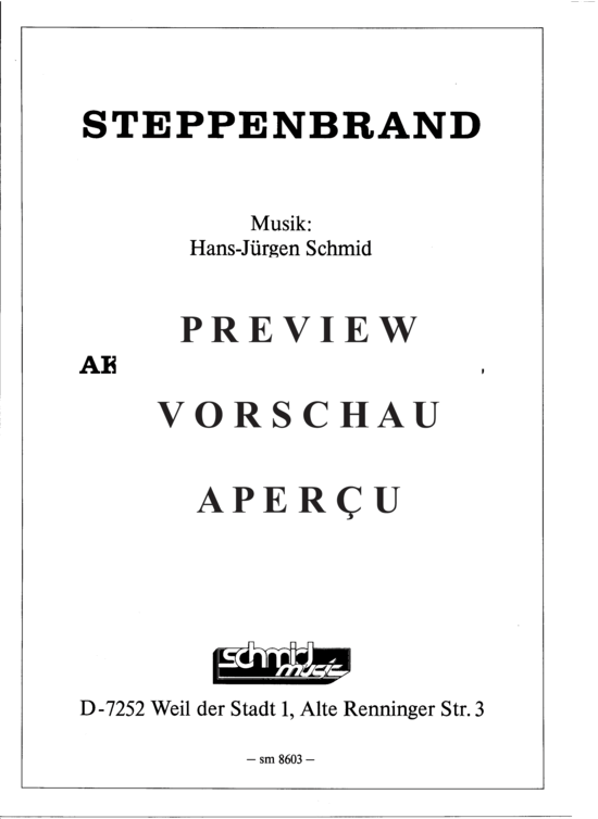 gallery: Steppenbrand , , (Akkordeonorchster, Partitur)