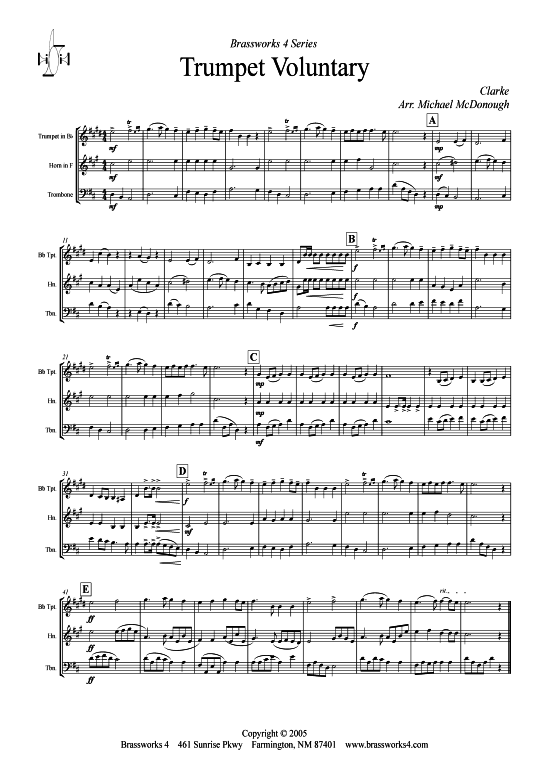 gallery: Trumpet Voluntary , , (Trio für Trompete in B, Horn in F, Posaune)