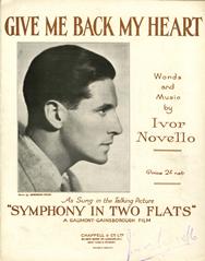 cover: Give Me Back My Heart (You'll Not Be Wanting It Again) (from 'Symphony In Two Flats'), Ivor Novello, Gesang, Klavier