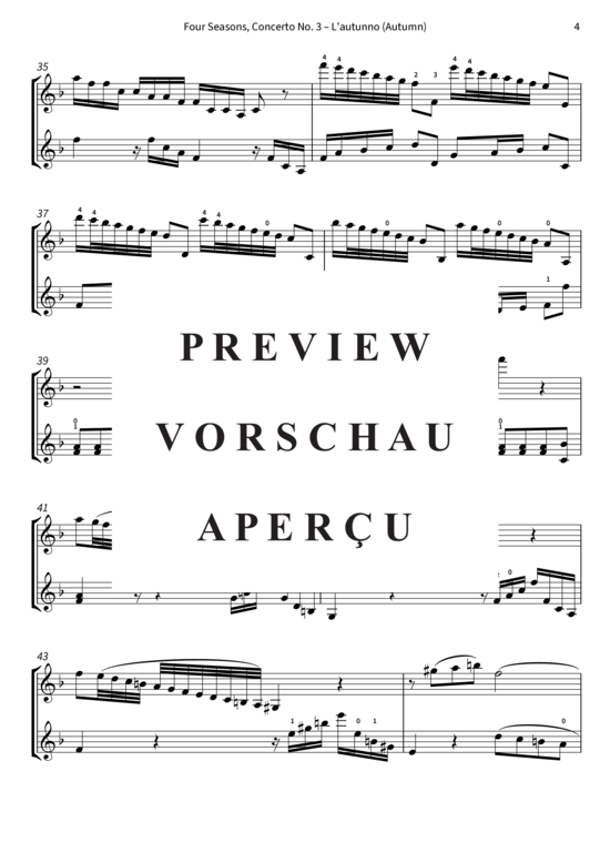 gallery: Four Seasons, Concerto No. 3 - L´autunno (Autumn) , Twiolins The,  - 1. Allegro (Geigen Duett)