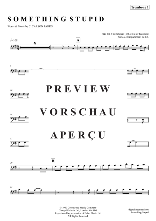 gallery: Something Stupid , Williams, Robbie, (Posaunen Trio + Klavier)