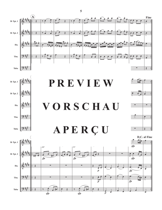 gallery: Overture and Three Country Dances, K. 106 , , (Blechbläserquintett)