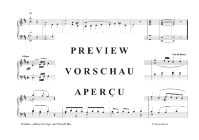 gallery: Präludien D-Dur , , (Orgel/Klavier Solo mittelschwer)