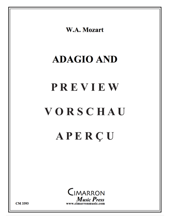 gallery: Adagio and Fugue in c minor , , (Blechbläser Quintett)