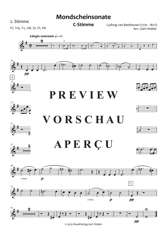 gallery: Mondscheinsonate (1. Satz) , ,  (Quintett flexible Besetzung)