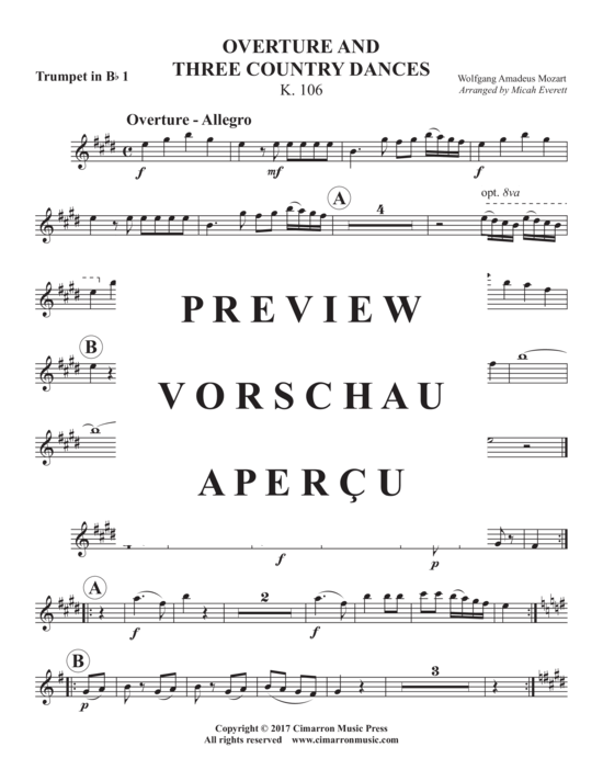 gallery: Overture and Three Country Dances, K. 106 , , (Blechbläserquintett)