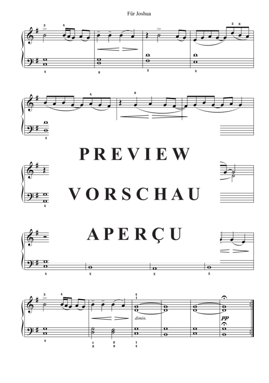 gallery: Für Joshua , , (Klavier Solo - Level 1 - 6.Klavierjahr)