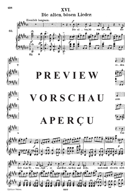 gallery: Die alten, bösen Lieder, Op.48 No.16 , , (Gesang hoch + Klavier)