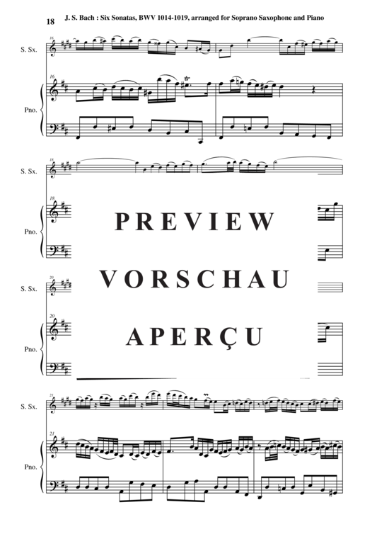 gallery: 6 Sonatas, BWV 1014-19 , , (Sopran-Saxophon und Klavier)