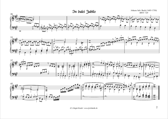 gallery: In dulci Jubilo BWV 729 , , (Klavier/Cembalo/Orgel Solo)