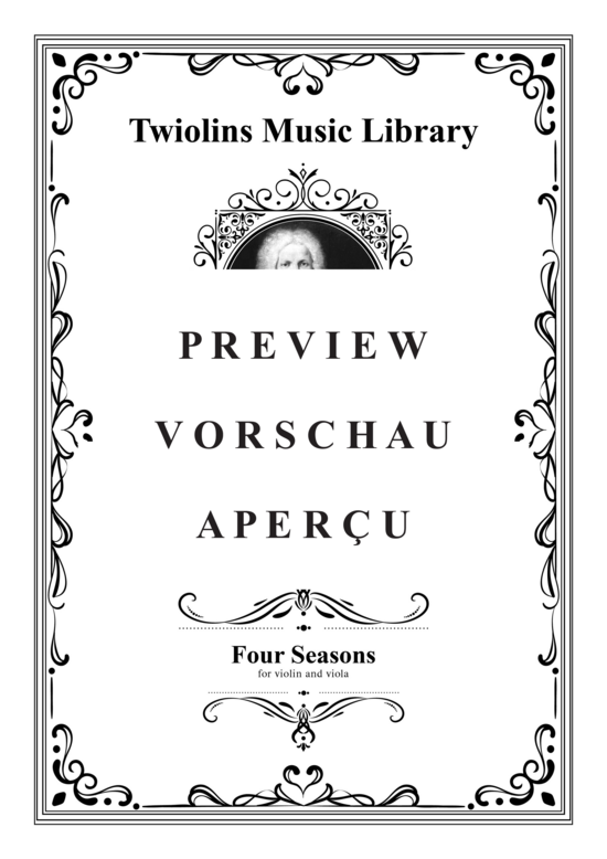 gallery: Four Seasons, Concerto No. 3 - L´autunno (Autumn) , Twiolins The,  - 2. Adagio molto (Duett für Violine +Viola)