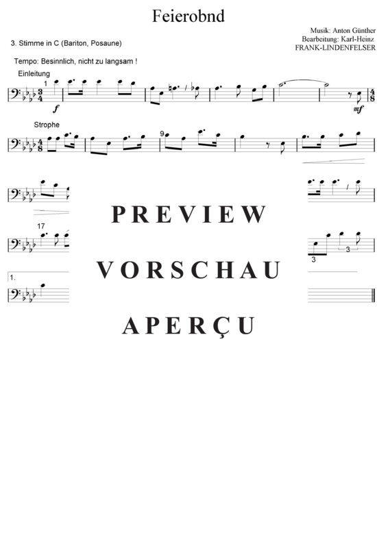 gallery: Feierobnd-Lied, Feierabend-Lied , Blasorchester Fatamo, (Blechbläser Quartett)