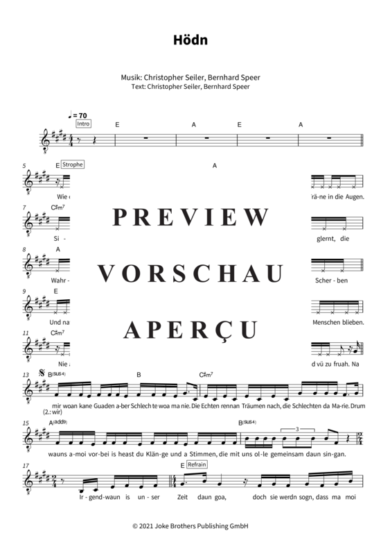 gallery: Hödn (Gesang + Akkorde) , Speer, Seiler und,  (Leadsheet)