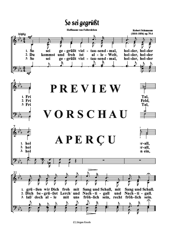 gallery: So sei gegrüßt viel tausendmal  op.79.4 , , (Gemischter Chor)